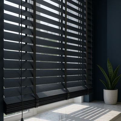 Ahşap Jaluzi Antrasit Renk
