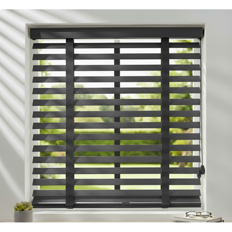 Ahşap Jaluzi Antrasit Renk