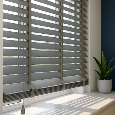 Ahşap Jaluzi Gri Renk