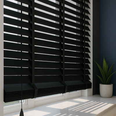 Ahşap Jaluzi Siyah Renk