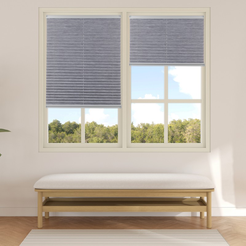 Plise Perde Bambu Gri