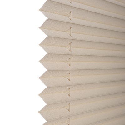 Plise Perde Sade Krem