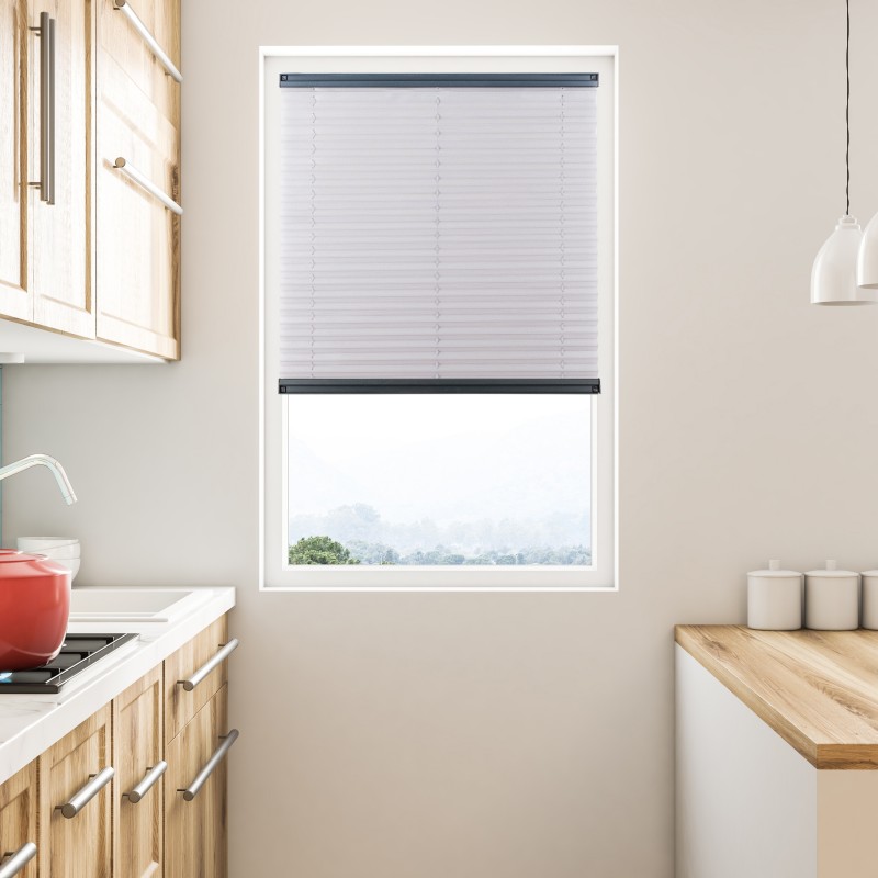  Plise Perde Gümüş Gri